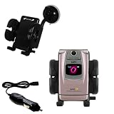 Sanyo Katana DLX Flexible Auto Windshield Holder with Car Charger - Uses Gomadic TipExchange