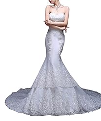 Junior Organza/Tulle Sweetheart Lace Tiered Applique Mermaid Wedding Dress 