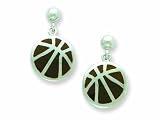 Sterling Silver Basketball Resin Earrings