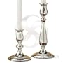 Sterling Plain Border Candlestick - 9-3/8"