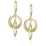 Anne Klein Gold-Tone Plated Multi-Disc Drop Ea