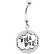 Retro Comic Bada Bing Belly Ring