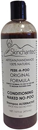Skinchanted Peek-A-Poo Original Formula NoPoo Natural Sulfate-Free Shampoo Alternative for Normal to Oily Hair (Greystone (Men's))