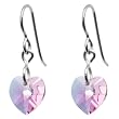 Titanium Heart June Birthstone Earrings Made with SWAROVSKI ELEMENTS