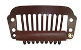 Hair Art Hair Piece And Wigs Clips Medium Brown (Pack of 2)