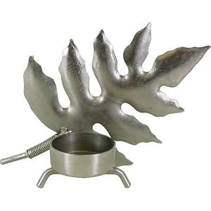 Large Leaf Metal Votive Candleholder