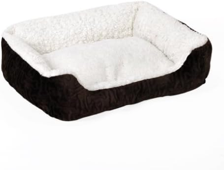 Sofantex Micromink Sherpa Lined Pet Bed, 25-Inch, Dark Coffee