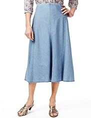 Classic Collection Pure Cotton Panel Design Denim Skirt