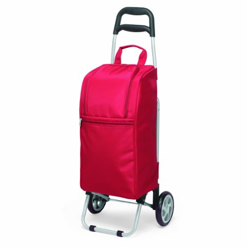 Picnic Time Metro Kart Insulated Cooler with Trolley (Red )