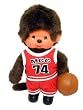 Monchhichi Sports Authority Basketball Keychain Plush Doll
