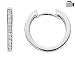 Diamond Hoop Earrings 1/20 Carat (ctw) in White Gold