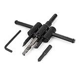 uxcell アジャスタブルサークルカッター　調節可能　30mm-120mm　六角スパナチゼルエンドミル