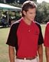 Jerzees-5.6 oz 50/50 Jersey Golf Shirt with SpotShield~Black/Sport Grey~Adult-2X