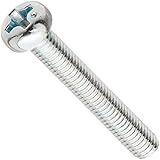 Steel Pan Head Machine Screw, Zinc Plated, Meets JIS B1111, #2 Phillips Drive, M3-0.5 Thread Size, 20 mm Length, Fully Threaded, Imported (Pack of 50)