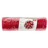 FloraCraft&reg; SimpleStyle 10 inch Decorative Mesh with Mettalic Strands, Red