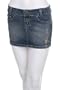 Juniors / Missy Faded Blue Denim Cotton Spark Embroidered 5-Pocket Mini Skirt - New !