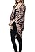 82 Days Women'S Poly Rayon Open Front High Low Kimono Style Cardigan - Print