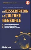 Revue Jeunes Editions  / La dissertation de culture générale