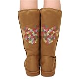 Flurri17 Peace Sign Knee High Boot TAN