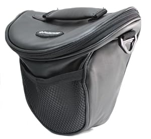 Polaroid Studio Series SLR / DSLR Zoom Holster Case (Black) For The Pentax Q, Q10, X-5, K-01, K-30, K-X, K-7, K-5, K-5 II, K-R, 645D, K20D, K200D, K2000, K10D, K2000, K1000, K100D Super, K110D, *ist D, *ist DL, *ist DS, *ist DS2 Digital SLR Cameras