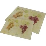 Grapes Design Tempered Glass Cutting Board ~ 2 Sizes