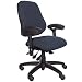 BodyBilt J2406 Blue Fabric High Back Petite Thoracic Support Task Chair with Arms, 20" Length x 20" Width Backrest, 18.5" Width Seat, Grade 3 Comfortek