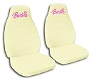 1997 Jeep Wrangler TJ seat covers. One front set of seat covers. Cream Barbie Jeep seat covers.