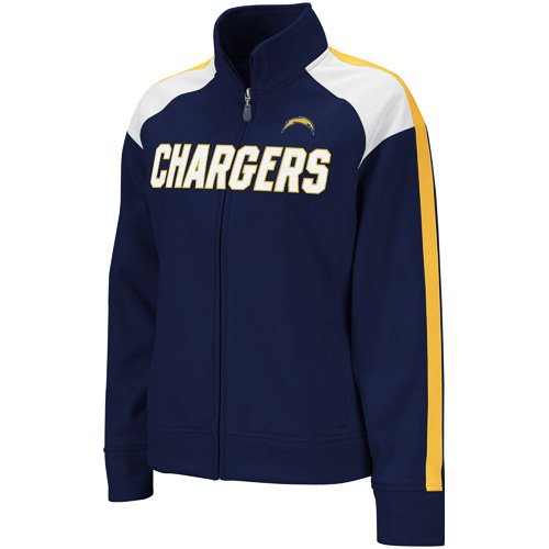 Reebok San Diego Chargers Ladies Navy Blue Bonded Full Zip Track Jacket (Small)