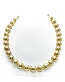 12-13mm Golden South Sea Pearl Necklace - AAAA Quality