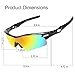 Ewin E12 Polarized Sports Sunglasses, Cycling Glasses with 4 Interchangeable Lenses TR90 Frame Baseball Glasses for Men Women (Black&Black)