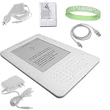 Clear Amazon Kindle 2 E-Book Reader Silicone Rubber Skin Cover + Travle / Wall Charger + Car Charger + Data Sync / Charer Cable + Custom Fit Screen Protector + A Live*Laugh*Love Wrist Band!!! (Kindle 2 Not Included)