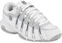 K-Swiss Junior Approach Mesh Wht/Plat/Nav (WIDTH: Medium, SHOE SIZE:4)