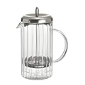 BonJour 6 Cup Rhone Ribbed French Press, Double Wall Glass