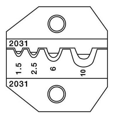 Paladin Tools 2031 CrimpALL 1300/8000 Series Die For Non-Insulated Terminals And Lugs