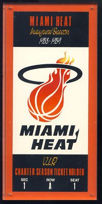 Miami Season Tickets on Amazon Com Miami Heat 1988 Inaugural Season Ticket Slabbed Nba