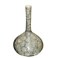 Ceramic Eggshell Vase With Long Neck - Grey
