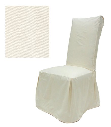 Twill Off White Dining Slipcover Set of four Chairs 417