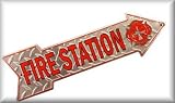 Fire Station Fire Rescue Arrow Sign