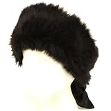 2 in 1 Faux Fur Headwrap & Neck Warmer Wrap Scarf Black