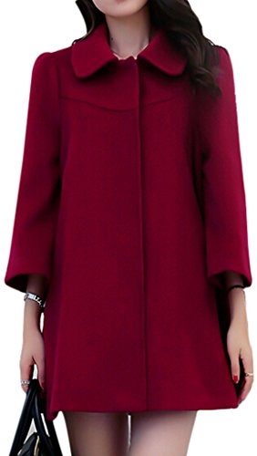 ZSHOW Women's 3/4 Sleeves Wool Blend Coat