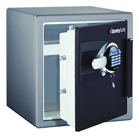 SentrySafe DA3930 1.2-Cubic Feet Fingerprint Electronic/Tubular Key Fire Safe, 138-Pound, Charcoal