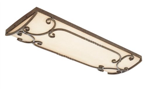 World Imports 7204-35 Bristol Collection 4-Light Linear Fluorescent Flush Mount, Antique Oak On Sale