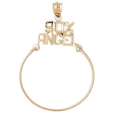 Cheap Girls Jewelry Dazzlers Solid 14k Gold 90% Angel Charm Holder Charm Pendant Available in three colors from jewelsberry (weights: 1.7 grams only) For Sale