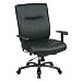 OSP Pro Line II Big & Tall Executive Office Desk Chair in Black Leather 400LB Capacity