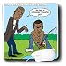 Rich Diesslins Funny General - Editorial Cartoons - Kanye West and 50 Cent Bet on Record Sales Cartoon - Mouse Pads Image