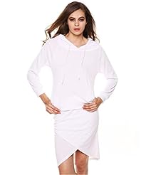 Lace-Up Elasticized   Waistline Cotton Raglan Sleeves  Dress
