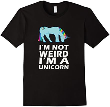 Men's I'm Not Weird I'm A Unicorn Funny T-shirt Large Black