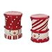 Peppermint Twist Snowmen Head Salt and Pepper Shakers