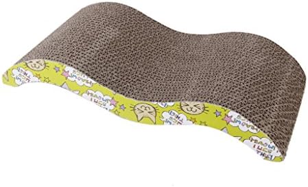 Mastone Super Pet Scratcher with Catnip, Cat Scratcher Cardboard Wide Sisal Wave (M-style)