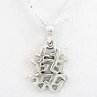Asian HAPPINESS Symbol Pendant in Sterling Silver on 16" Box Chain, #8477